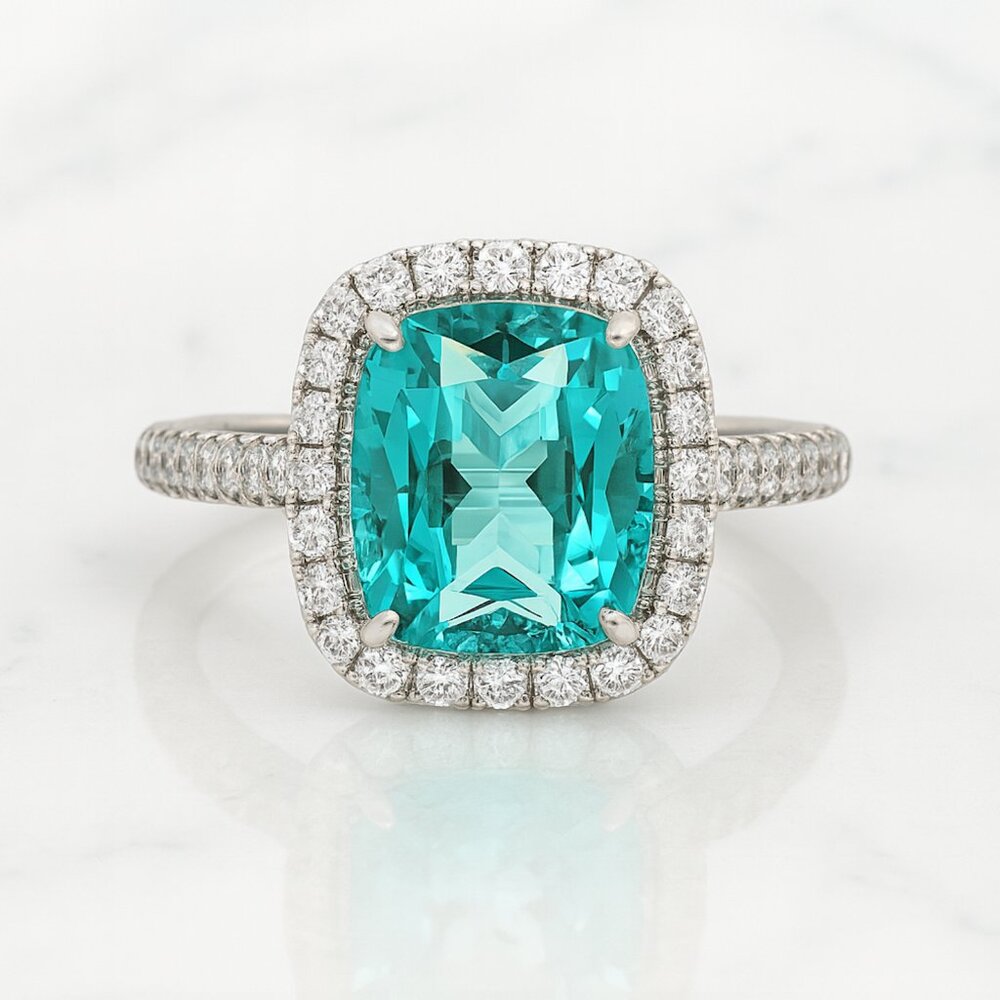 Gemstone Ring with Pavé Bling - Picture 2 of 2